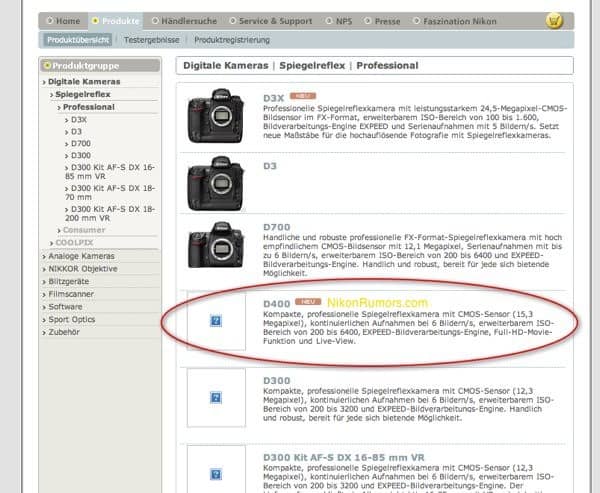 Steht die Nikon D400 vor der Tür?