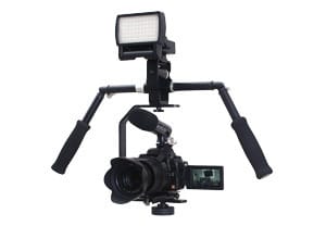 Schwebestativ DSLR Flopod und LED-Videoleuchten für DSLR’s