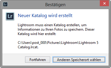 Neuen Katalog erstellen