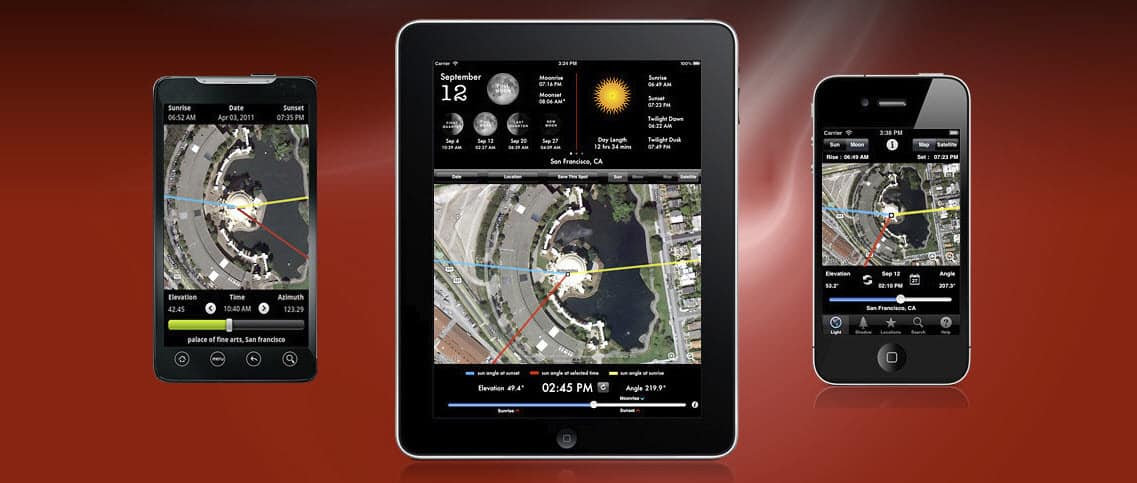 Foto-App für iOS, Android und Windows 8 berechnet die Lichtverhältnisse zu jeder Tageszeit und jeden Ort der Welt