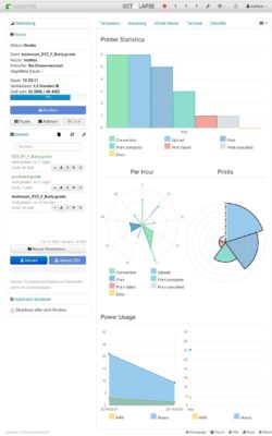 Druckstatistik inkl. ungefährem Stromverbrauch in Octoprint