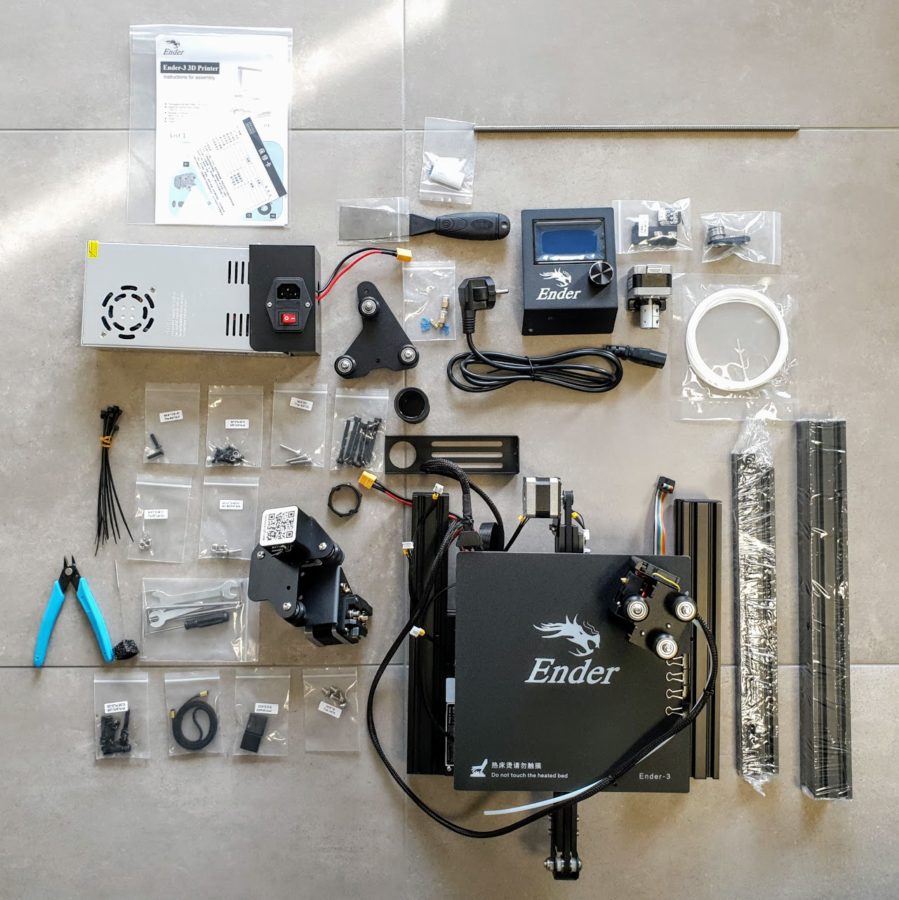 Der Lieferumfang des Creality Ender 3
