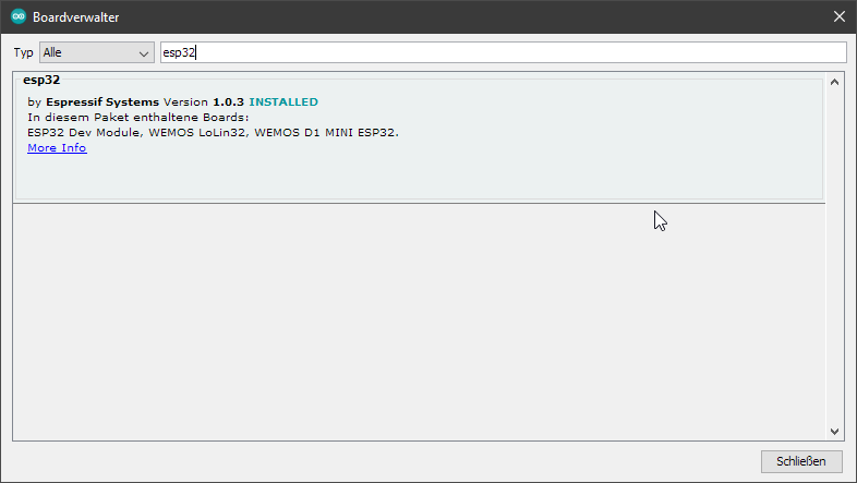 ESP32 Board installieren