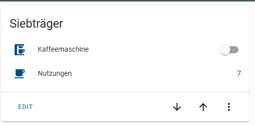 Entity-Card im Lovelace-Frontend von Home Assistant