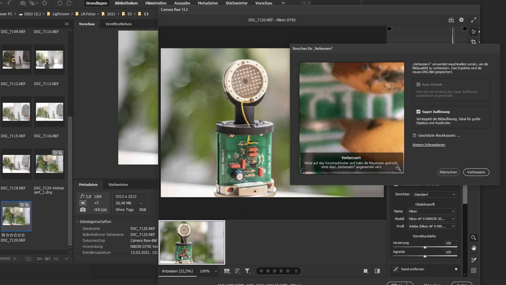 4-fache Auflösung mit Super Auflösung und Lightroom nutzen