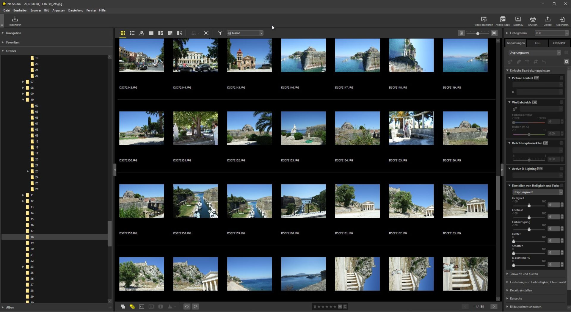 Die Rasteransicht in NX Studio