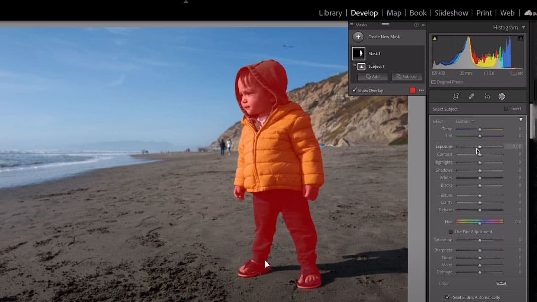 Vorschau auf die neue Masken-Funktion in Lightroom verfügbar