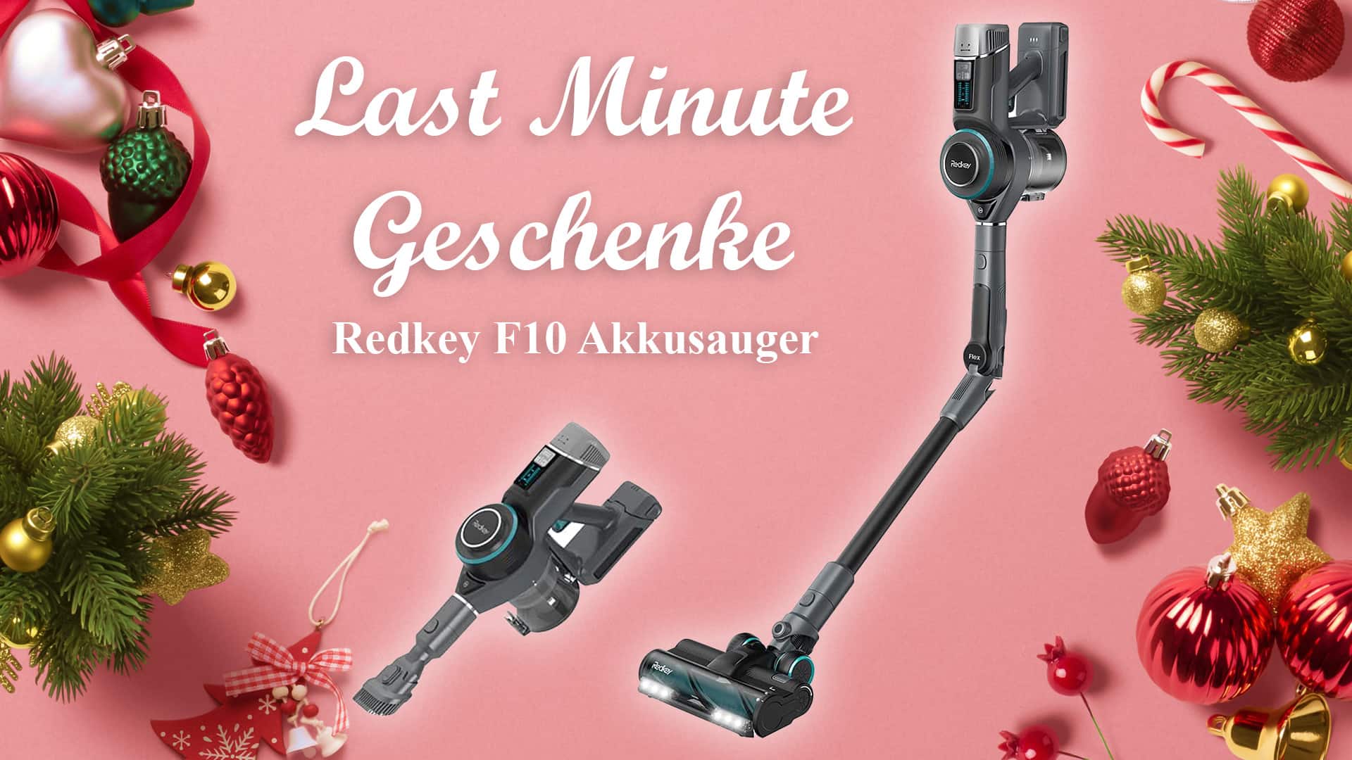 Last Minute Weihnachtsgeschenke: Redkey F10 Akkustaubsauger