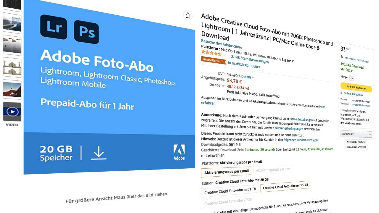 Neujahrs-Angebot fürs Adobe Foto Abo mit Lightroom