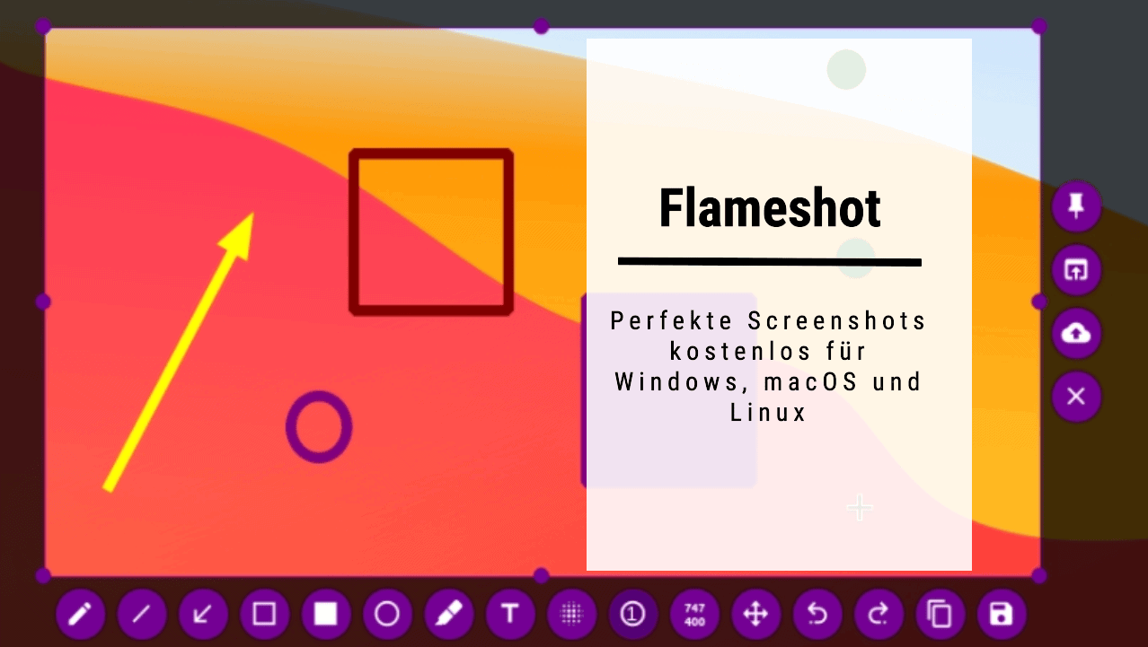 Flameshot: Tolles kostenloses Screenshot-Tool für Mac, Windows und Linux